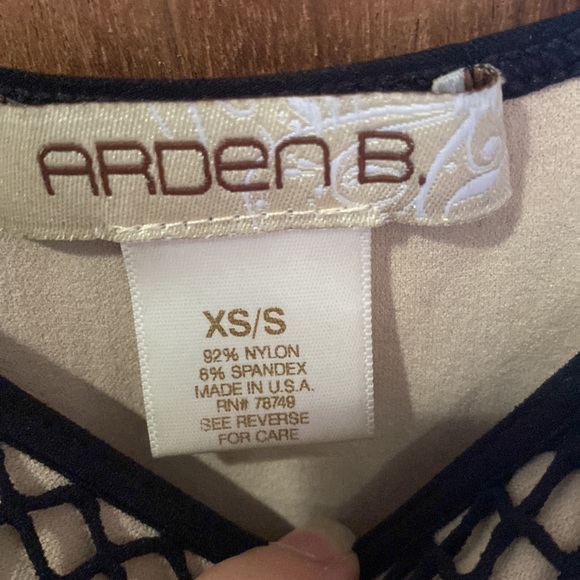 Arden B skin tight dress with nude underlay - Picture 2 of 3